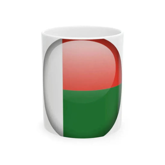Flag orb Madagascar (Madagascar) White Coffee Mug 11oz - Go Mug Yourself