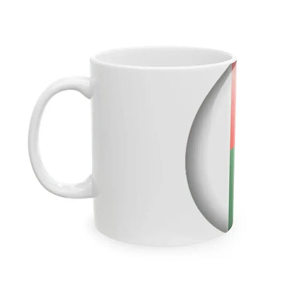 Flag orb Madagascar (Madagascar) White Coffee Mug - Go Mug Yourself