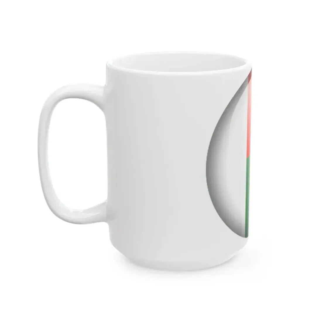 Flag orb Madagascar (Madagascar) White Coffee Mug - Go Mug Yourself