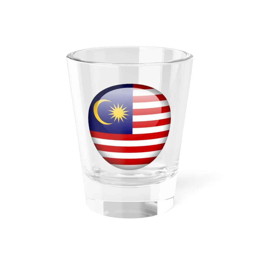 Flag orb Malaysia (Malaysia) Shot Glass 1.5oz 1.5oz - Go Mug Yourself