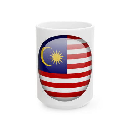 Flag orb Malaysia (Malaysia) White Coffee Mug 15oz - Go Mug Yourself