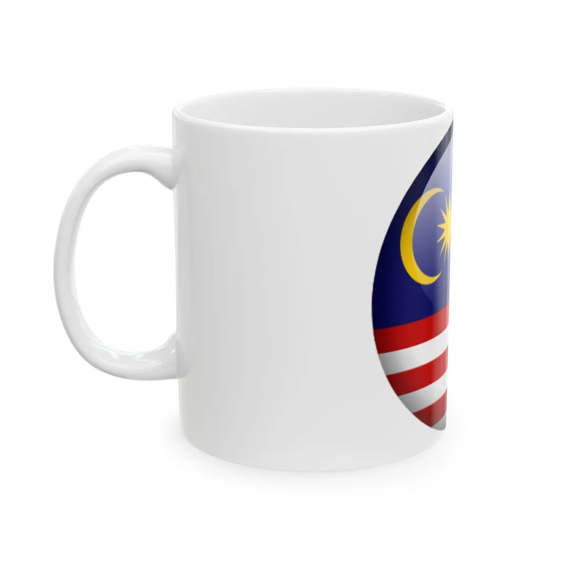 Flag orb Malaysia (Malaysia) White Coffee Mug - Go Mug Yourself