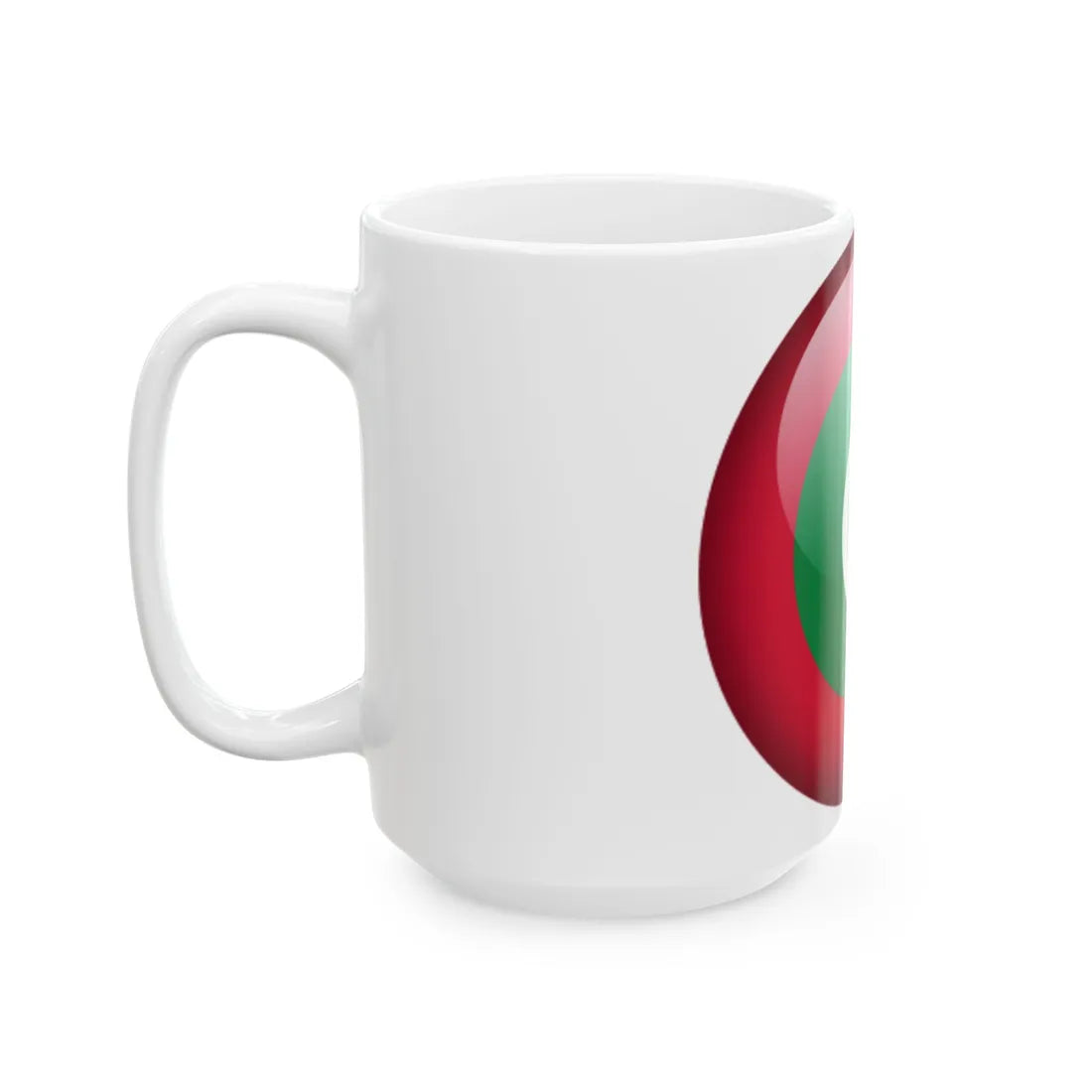 Flag orb Maldives (Maldives) White Coffee Mug - Go Mug Yourself
