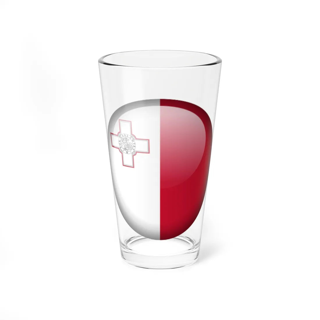 Flag orb Malta (Malta) Pint Glass 16oz 16oz - Go Mug Yourself