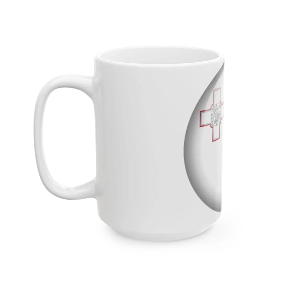 Flag orb Malta (Malta) White Coffee Mug - Go Mug Yourself
