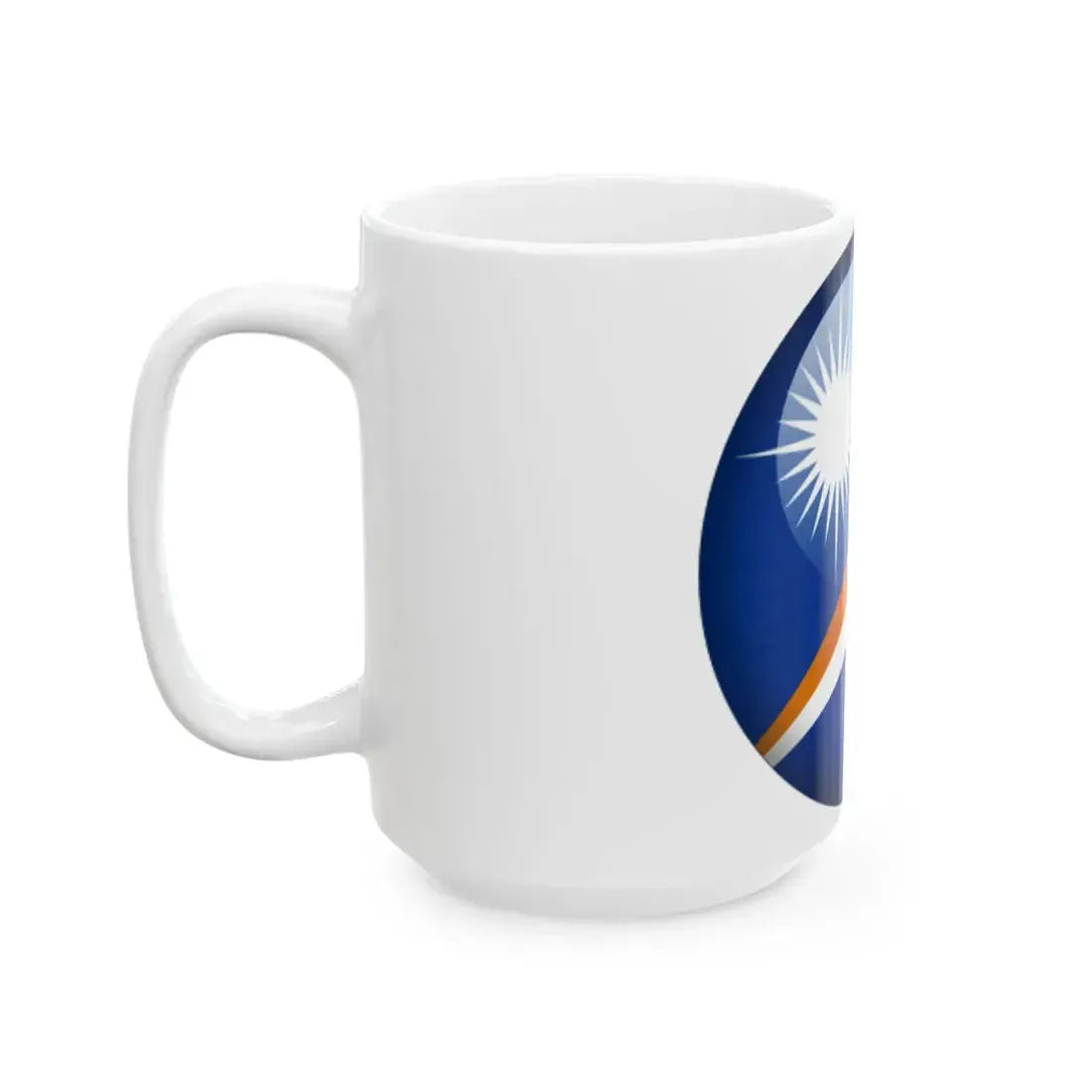 Flag orb Marshall Islands (Marshall Islands) White Coffee Mug - Go Mug Yourself