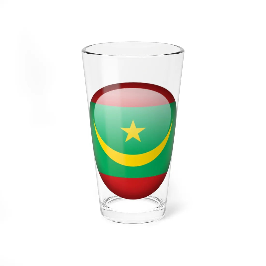 Flag orb Mauritania (Mauritania) Pint Glass 16oz 16oz - Go Mug Yourself