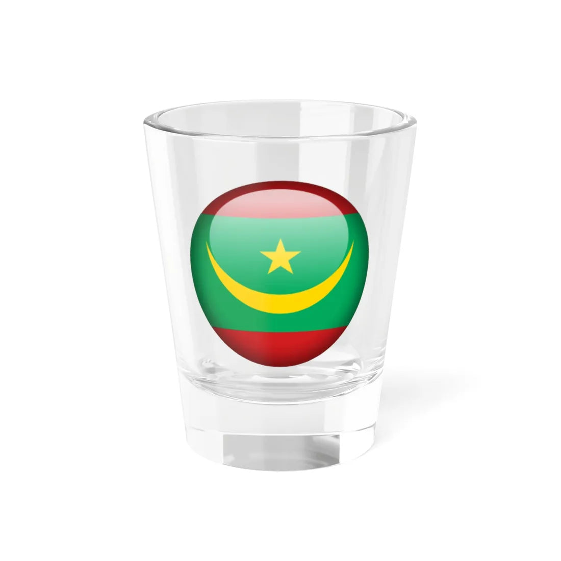 Flag orb Mauritania (Mauritania) Shot Glass 1.5oz 1.5oz - Go Mug Yourself