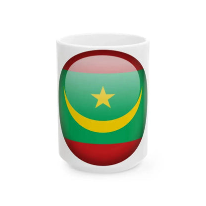 Flag orb Mauritania (Mauritania) White Coffee Mug 15oz - Go Mug Yourself