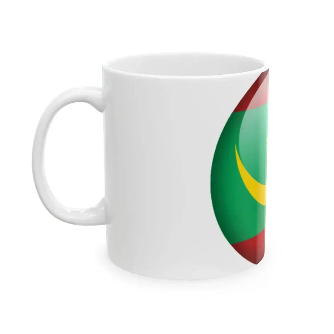 Flag orb Mauritania (Mauritania) White Coffee Mug - Go Mug Yourself