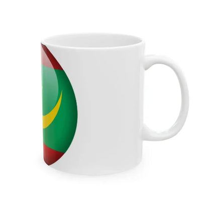 Flag orb Mauritania (Mauritania) White Coffee Mug - Go Mug Yourself