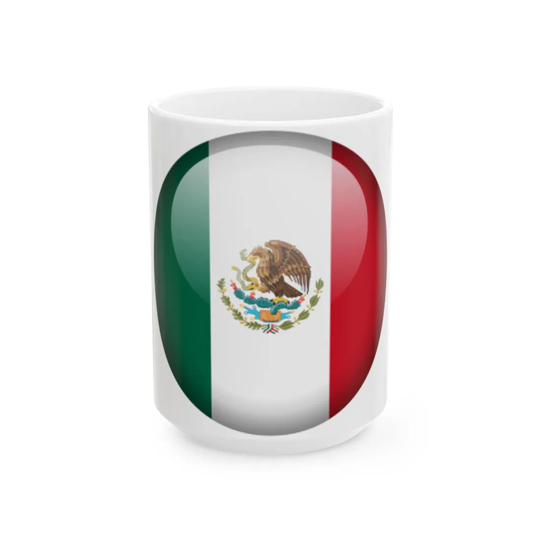 Flag orb Mexico (Mexico) White Coffee Mug 15oz - Go Mug Yourself