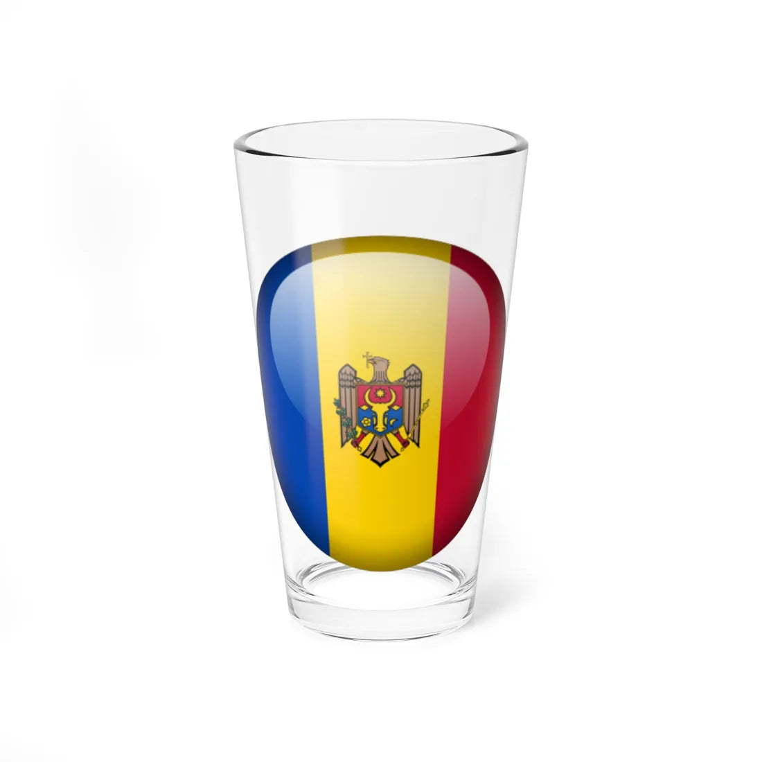 Flag orb Moldova (Moldova) Pint Glass 16oz 16oz - Go Mug Yourself
