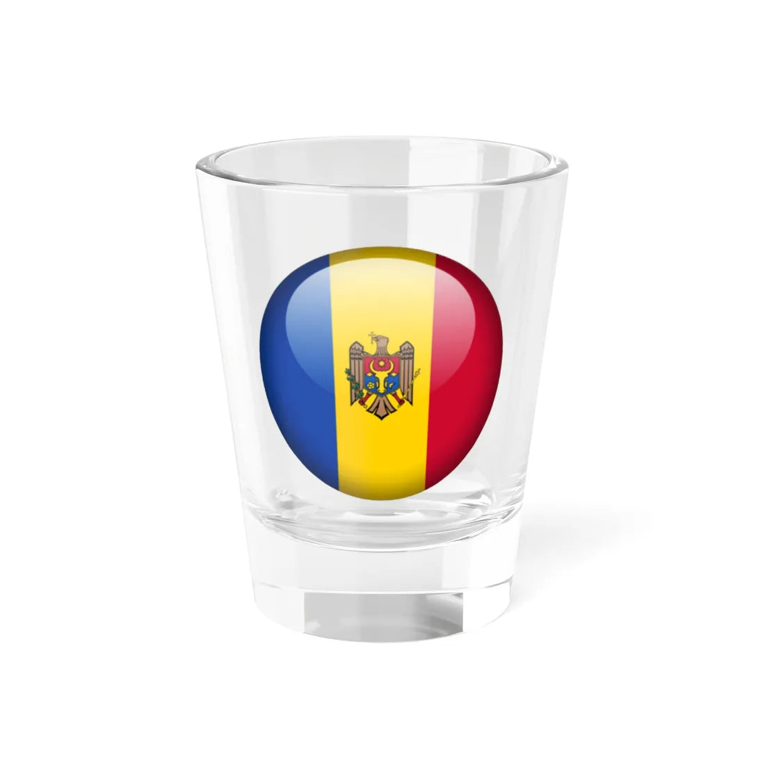 Flag orb Moldova (Moldova) Shot Glass 1.5oz 1.5oz - Go Mug Yourself