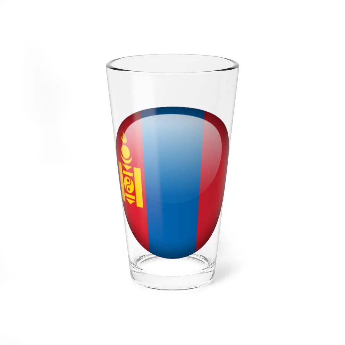 Flag orb Mongolia (Mongolia) Pint Glass 16oz 16oz - Go Mug Yourself