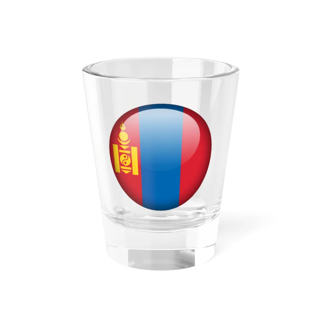 Flag orb Mongolia (Mongolia) Shot Glass 1.5oz 1.5oz - Go Mug Yourself
