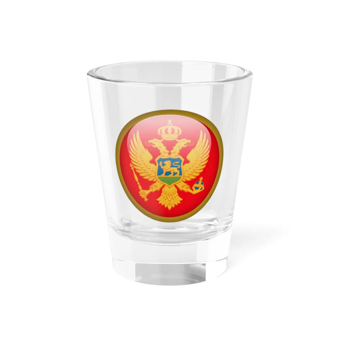 Flag orb Montenegro (Montenegro) Shot Glass 1.5oz 1.5oz - Go Mug Yourself