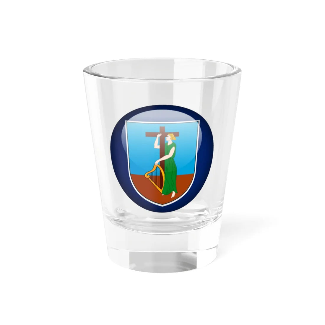 Flag orb Montserrat (United Kingdom) Shot Glass 1.5oz 1.5oz - Go Mug Yourself