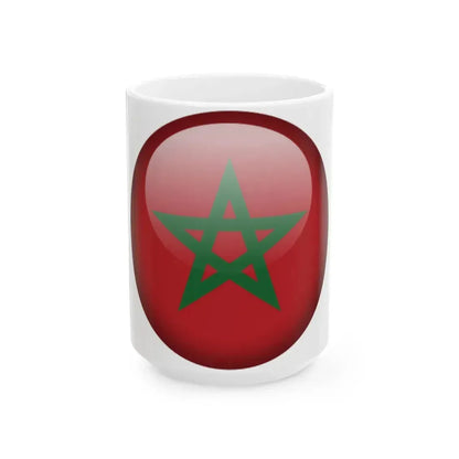 Flag orb Morocco (Morocco) White Coffee Mug 15oz - Go Mug Yourself