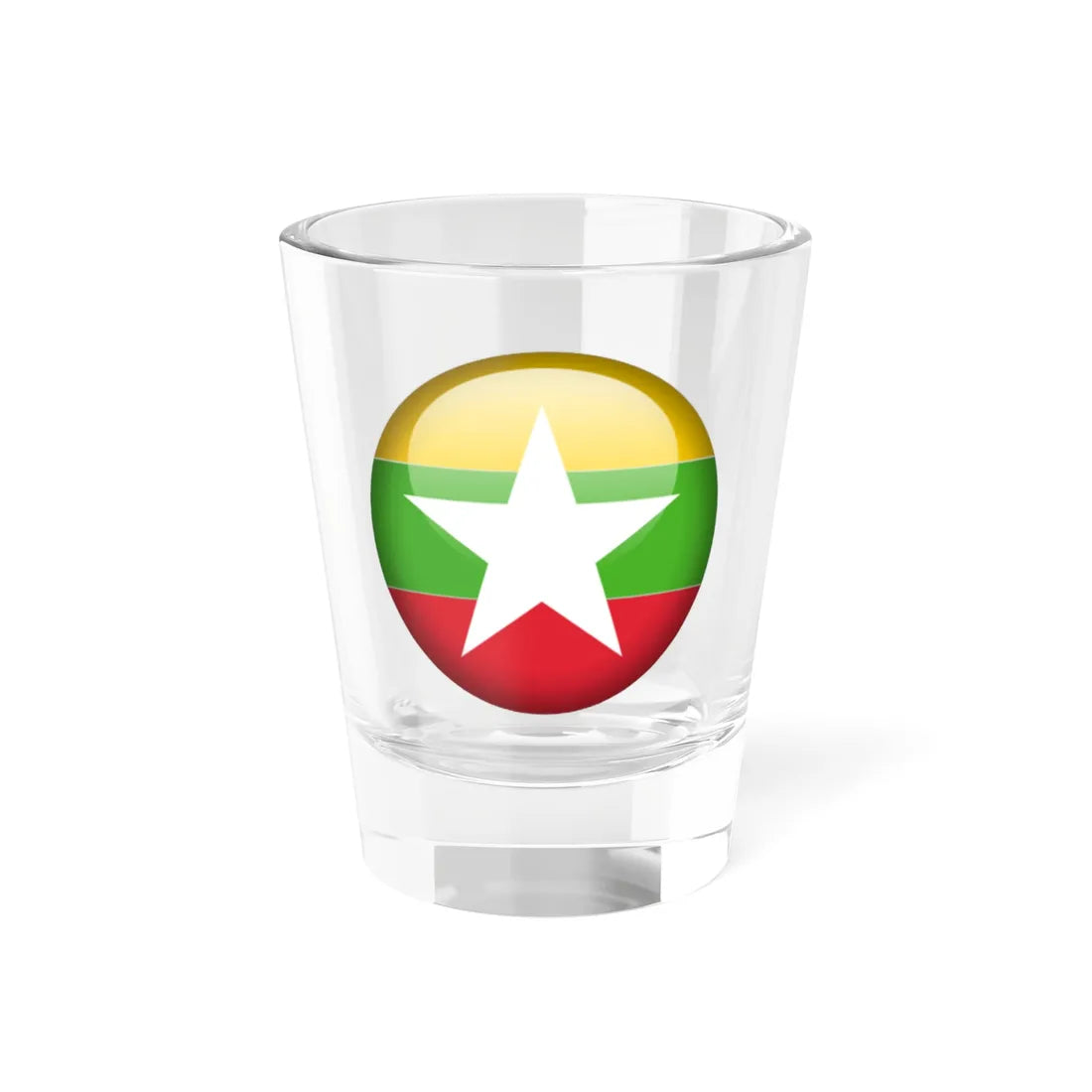 Flag orb Myanmar (Myanmar) Shot Glass 1.5oz 1.5oz - Go Mug Yourself