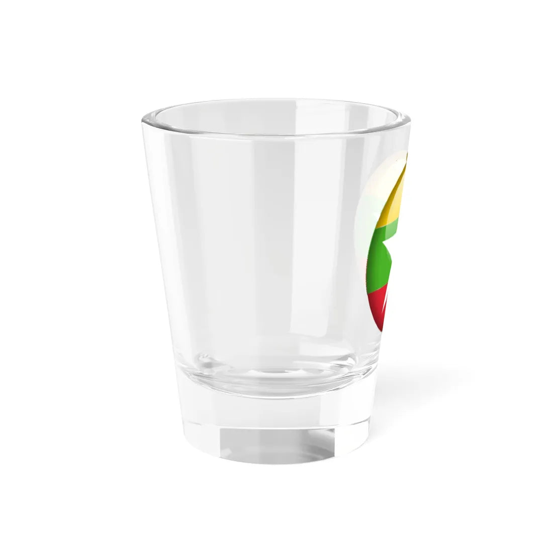 Flag orb Myanmar (Myanmar) Shot Glass 1.5oz - Go Mug Yourself
