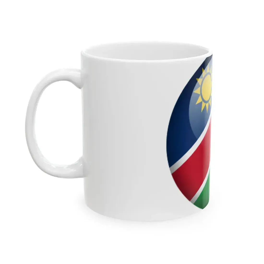 Flag orb Namibia (Namibia) White Coffee Mug - Go Mug Yourself