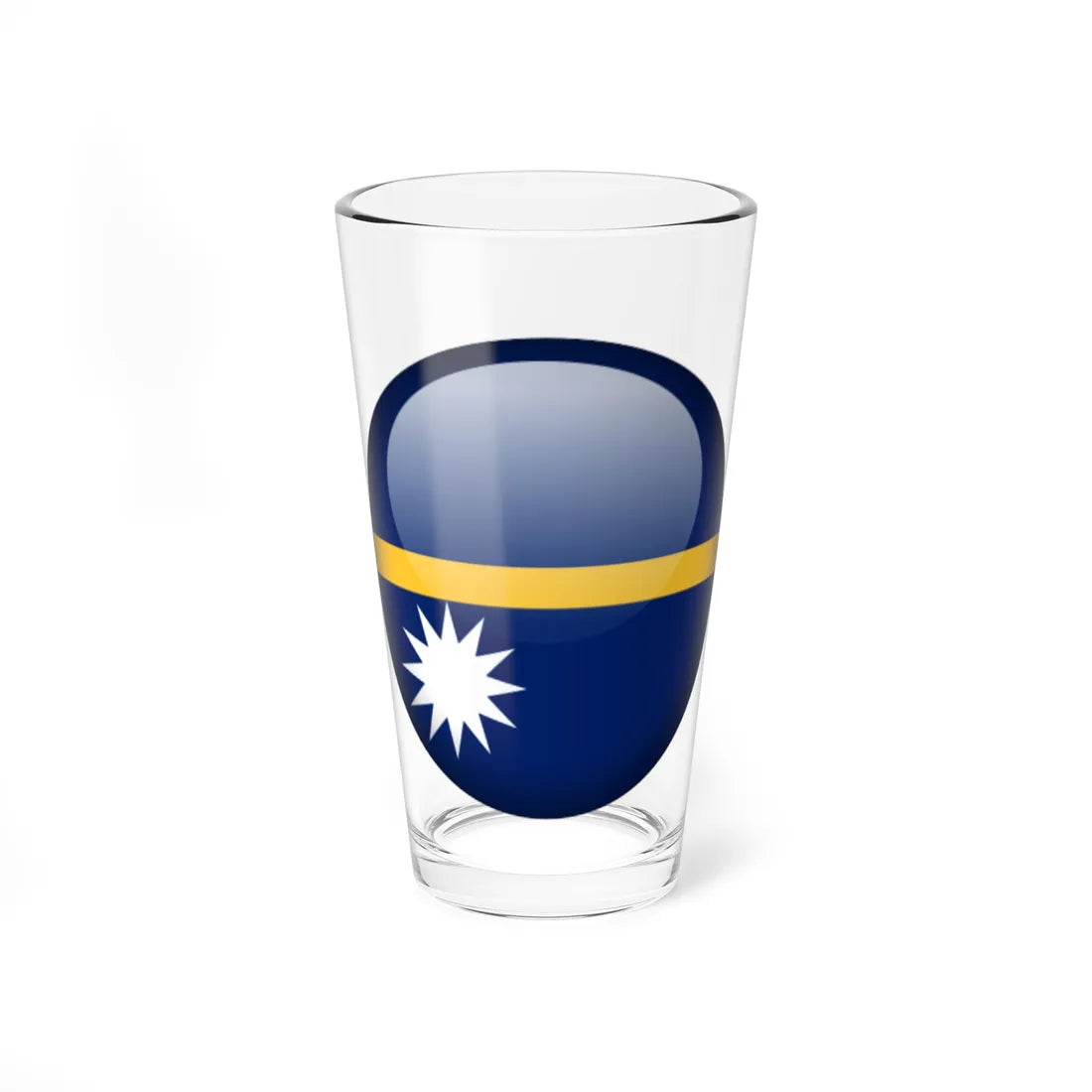 Flag orb Nauru (Nauru) Pint Glass 16oz 16oz - Go Mug Yourself