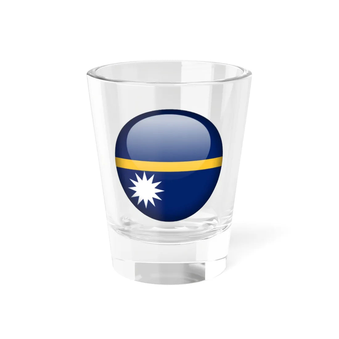 Flag orb Nauru (Nauru) Shot Glass 1.5oz 1.5oz - Go Mug Yourself