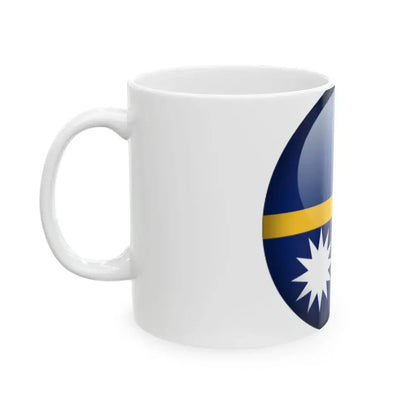 Flag orb Nauru (Nauru) White Coffee Mug - Go Mug Yourself