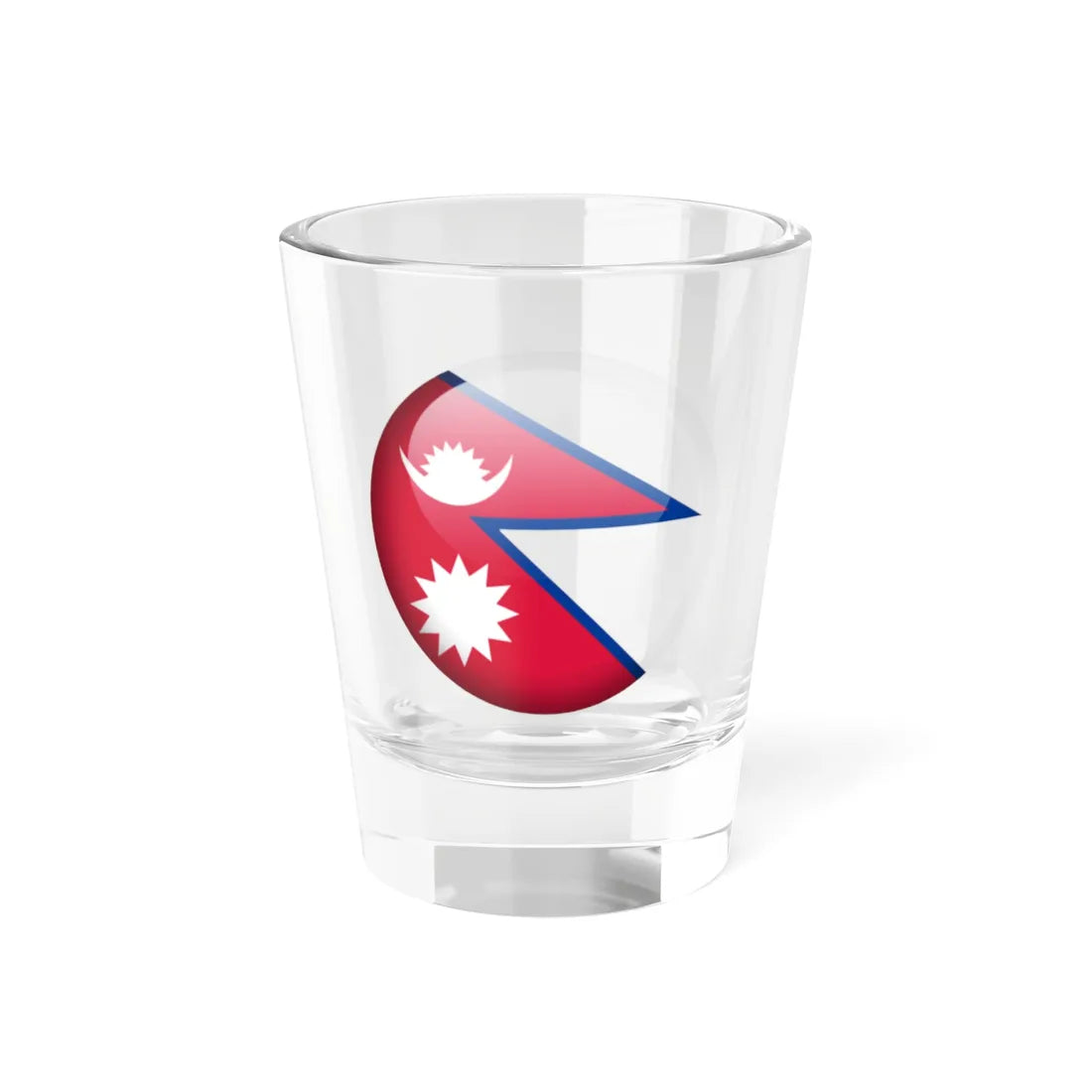 Flag orb Nepal (Nepal) Shot Glass 1.5oz 1.5oz - Go Mug Yourself