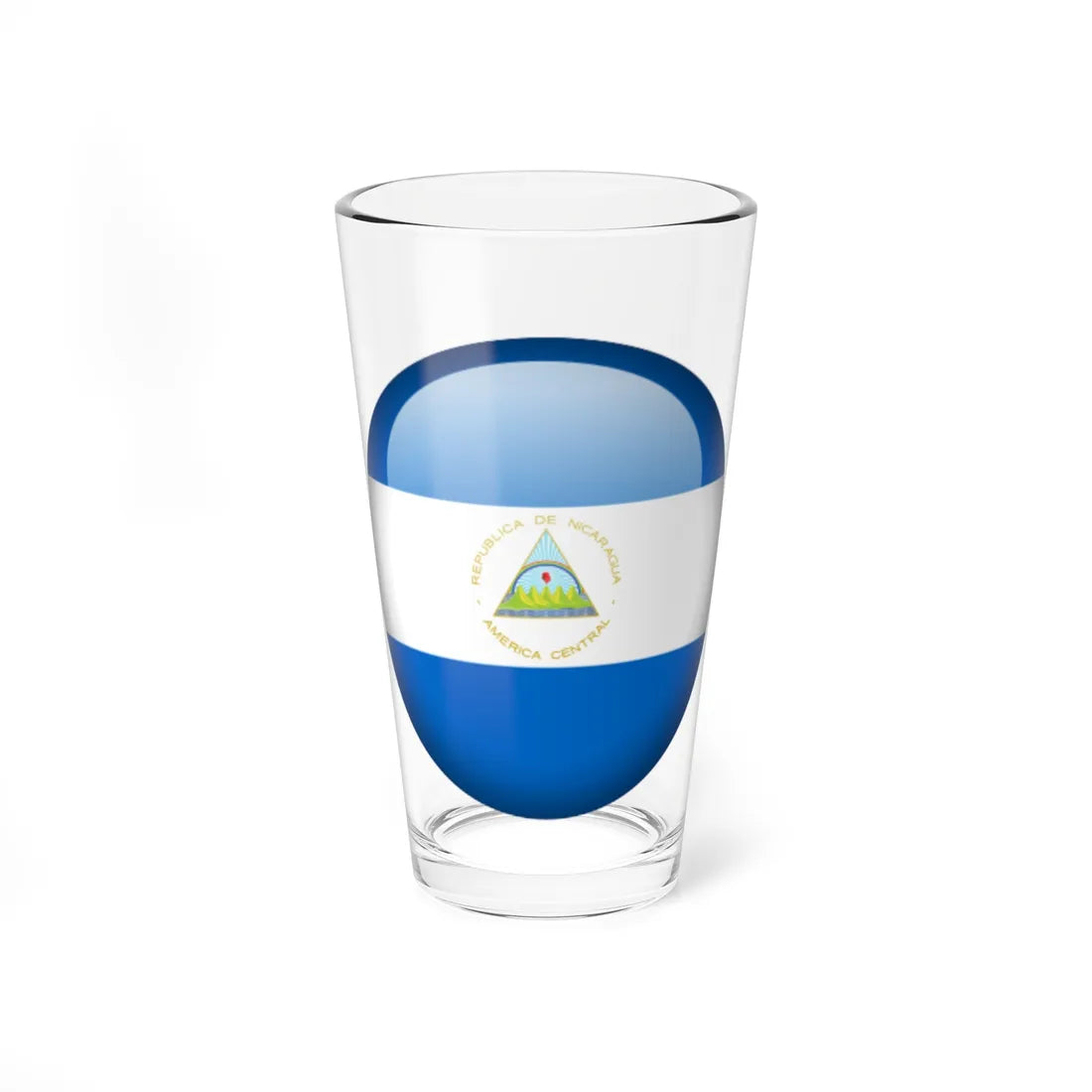 Flag orb Nicaragua (Nicaragua) Pint Glass 16oz 16oz - Go Mug Yourself