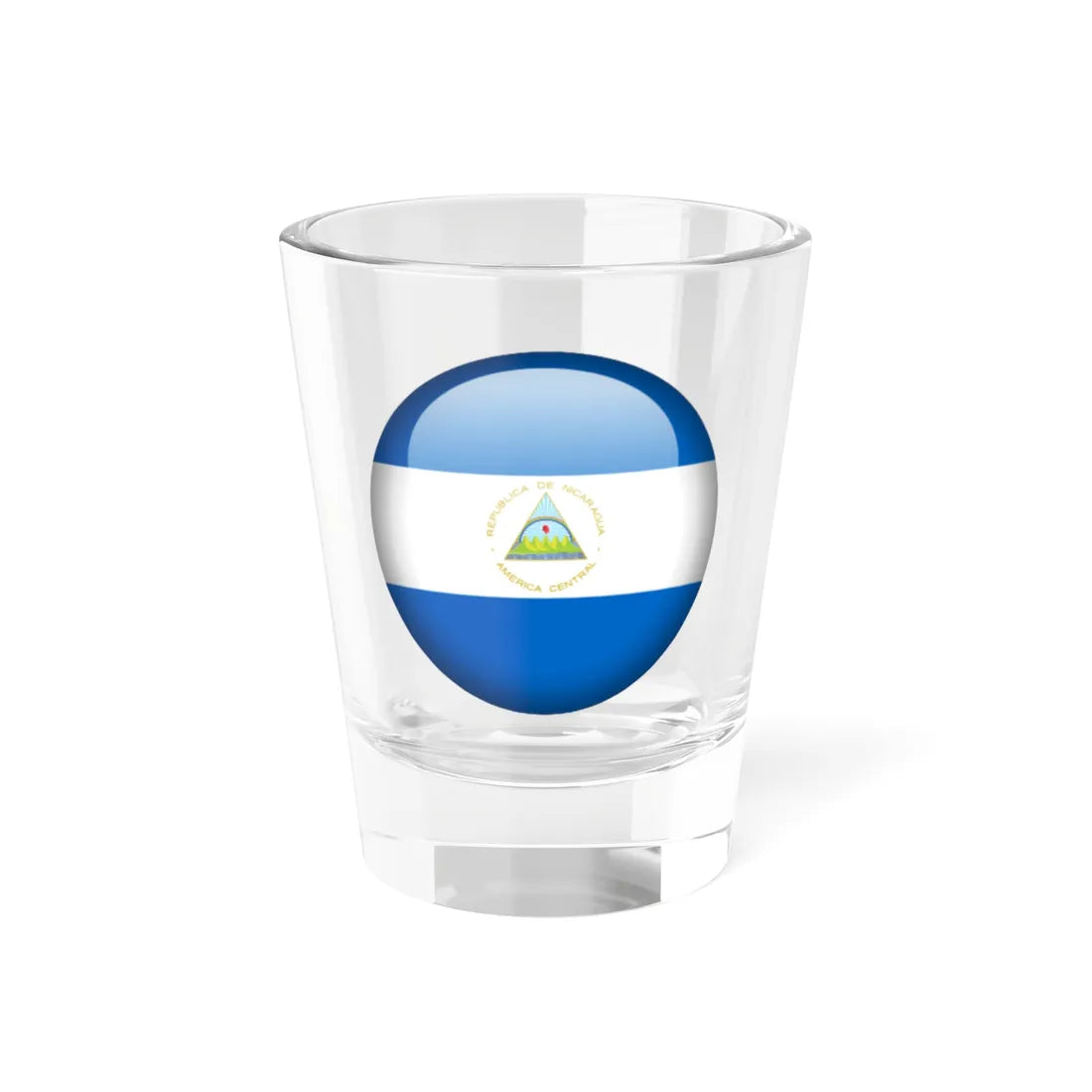 Flag orb Nicaragua (Nicaragua) Shot Glass 1.5oz 1.5oz - Go Mug Yourself