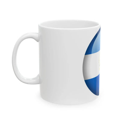 Flag orb Nicaragua (Nicaragua) White Coffee Mug - Go Mug Yourself