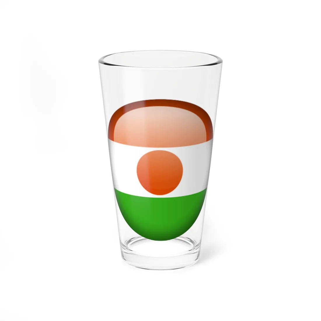 Flag orb Niger (Niger) Pint Glass 16oz 16oz - Go Mug Yourself