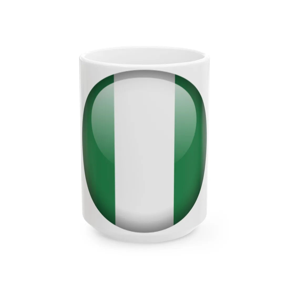 Flag orb Nigeria (Niger) White Coffee Mug 15oz - Go Mug Yourself
