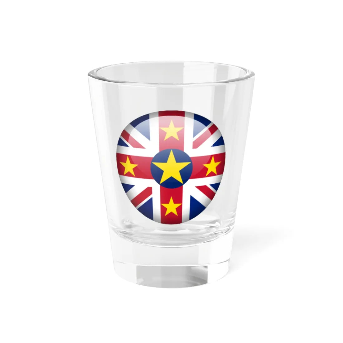 Flag orb Niue Shot Glass 1.5oz 1.5oz - Go Mug Yourself