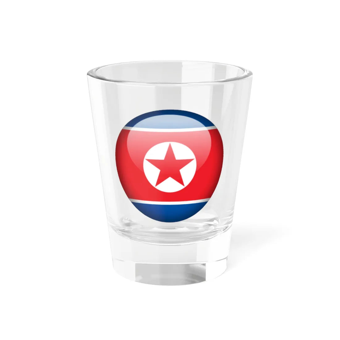 Flag orb North Korea (Korea) Shot Glass 1.5oz 1.5oz - Go Mug Yourself
