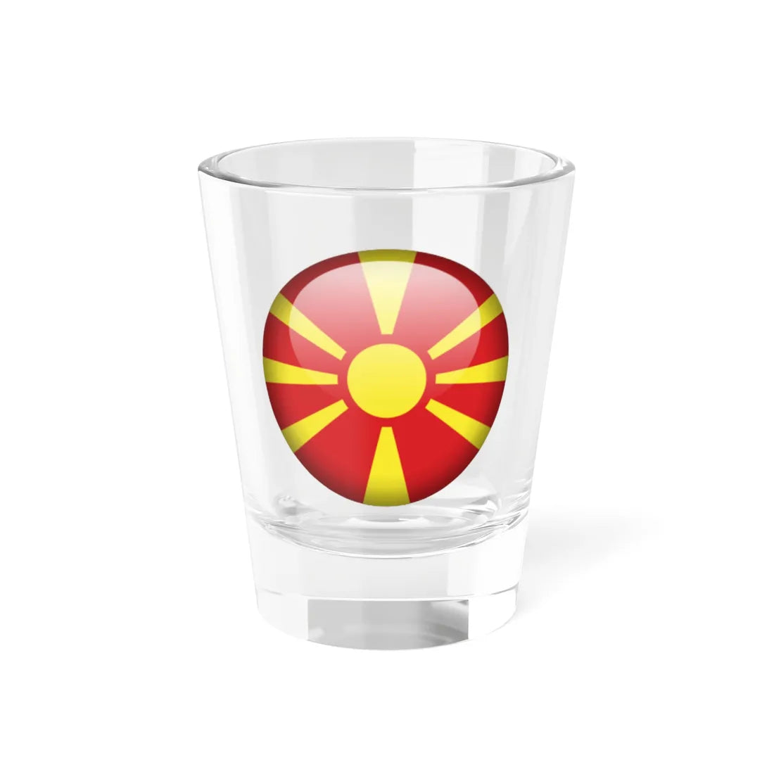 Flag orb North Macedonia (North Macedonia) Shot Glass 1.5oz 1.5oz - Go Mug Yourself