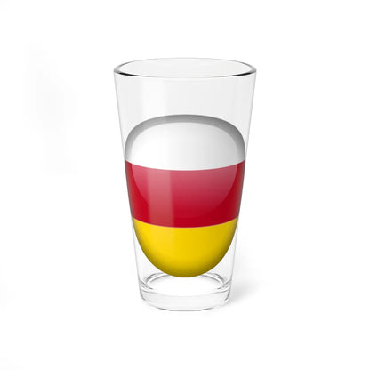Flag orb North Ossetia (Russia) Pint Glass 16oz 16oz - Go Mug Yourself