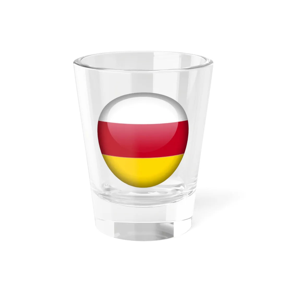 Flag orb North Ossetia (Russia) Shot Glass 1.5oz 1.5oz - Go Mug Yourself