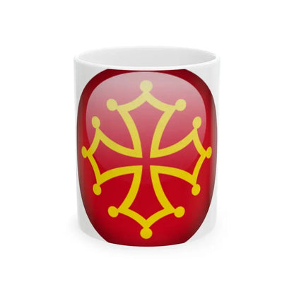 Flag orb Occitania (France) White Coffee Mug 11oz - Go Mug Yourself