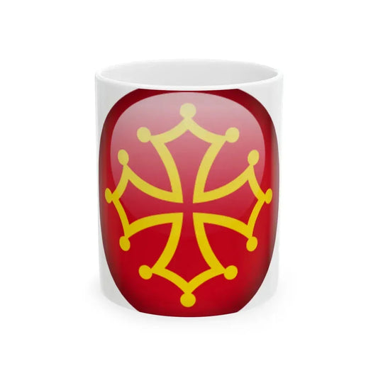 Flag orb Occitania (France) White Coffee Mug 11oz - Go Mug Yourself