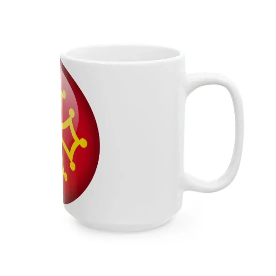 Flag orb Occitania (France) White Coffee Mug - Go Mug Yourself