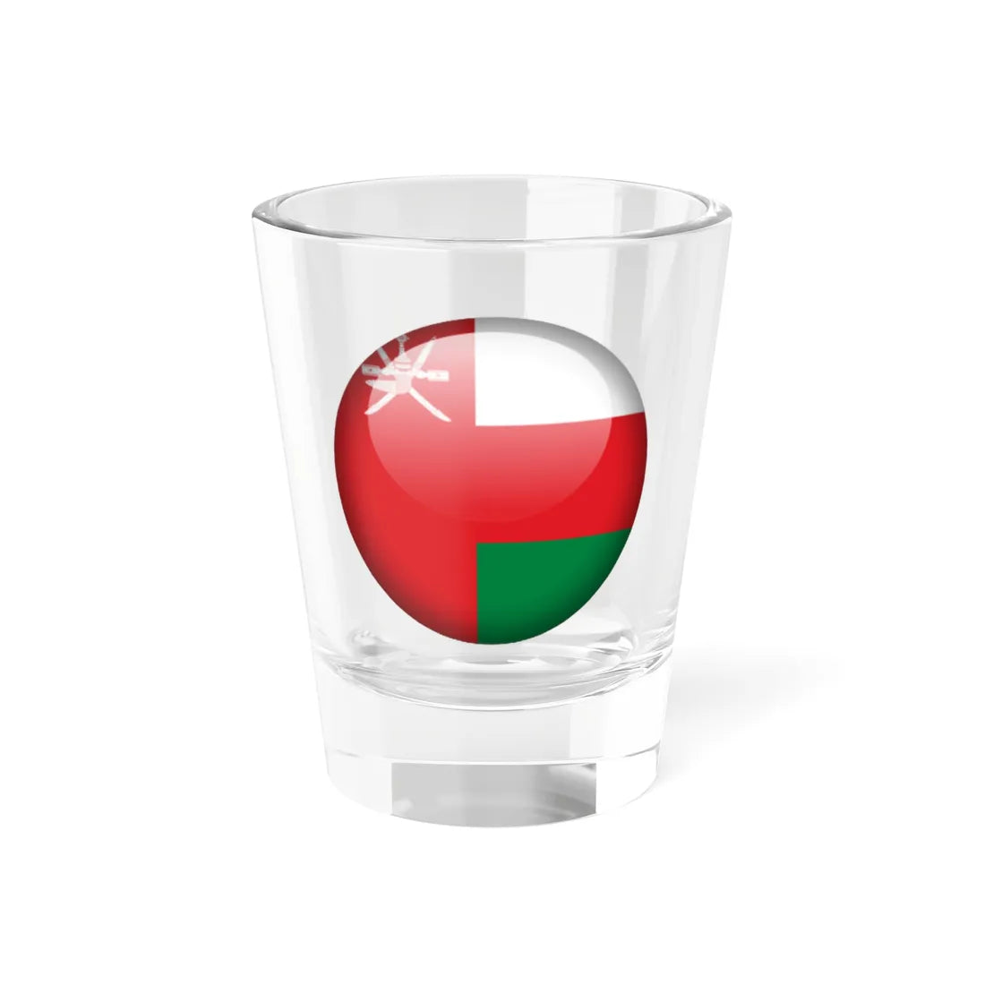 Flag orb Oman (Oman) Shot Glass 1.5oz 1.5oz - Go Mug Yourself