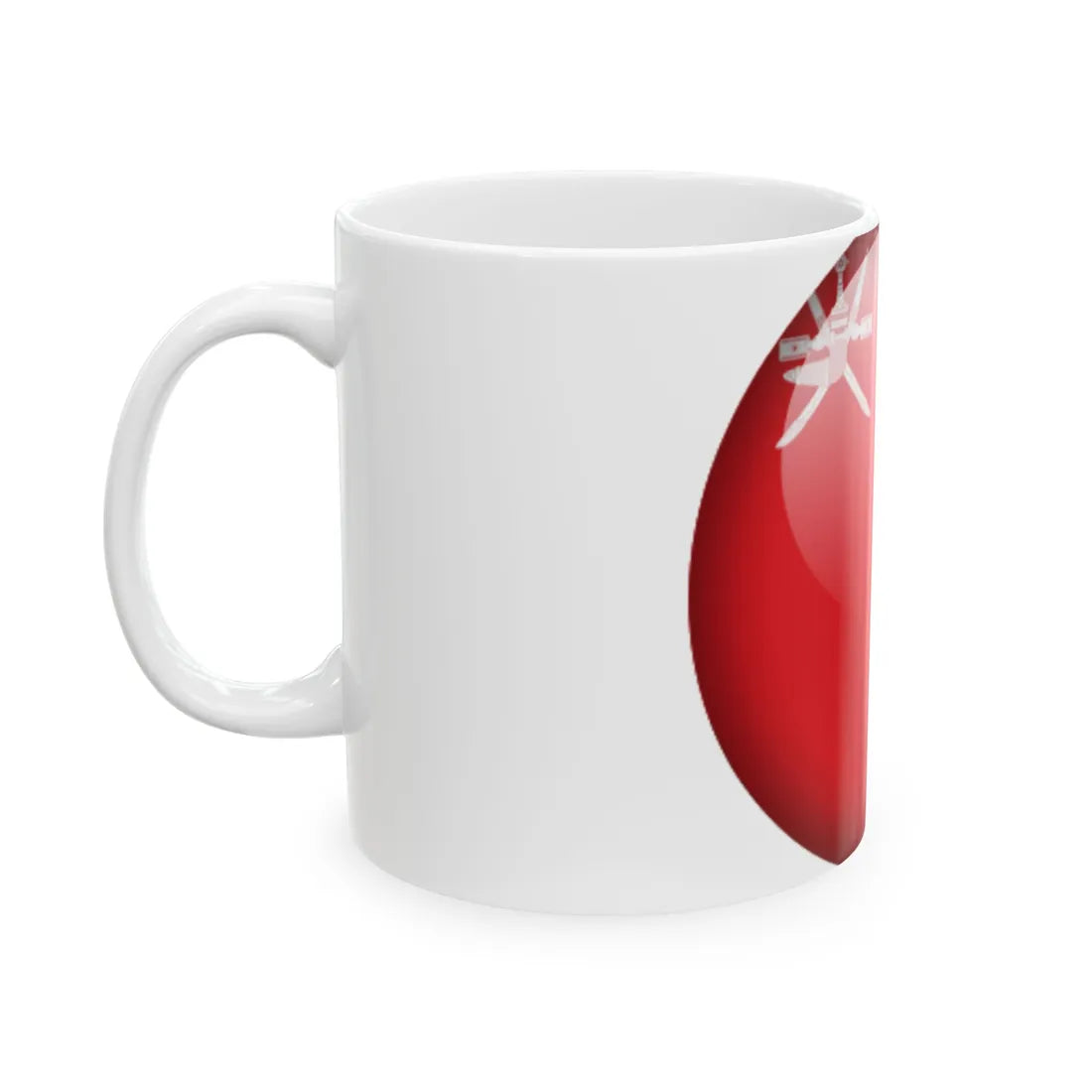 Flag orb Oman (Oman) White Coffee Mug - Go Mug Yourself