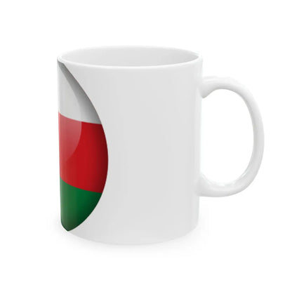 Flag orb Oman (Oman) White Coffee Mug - Go Mug Yourself
