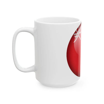 Flag orb Oman (Oman) White Coffee Mug - Go Mug Yourself