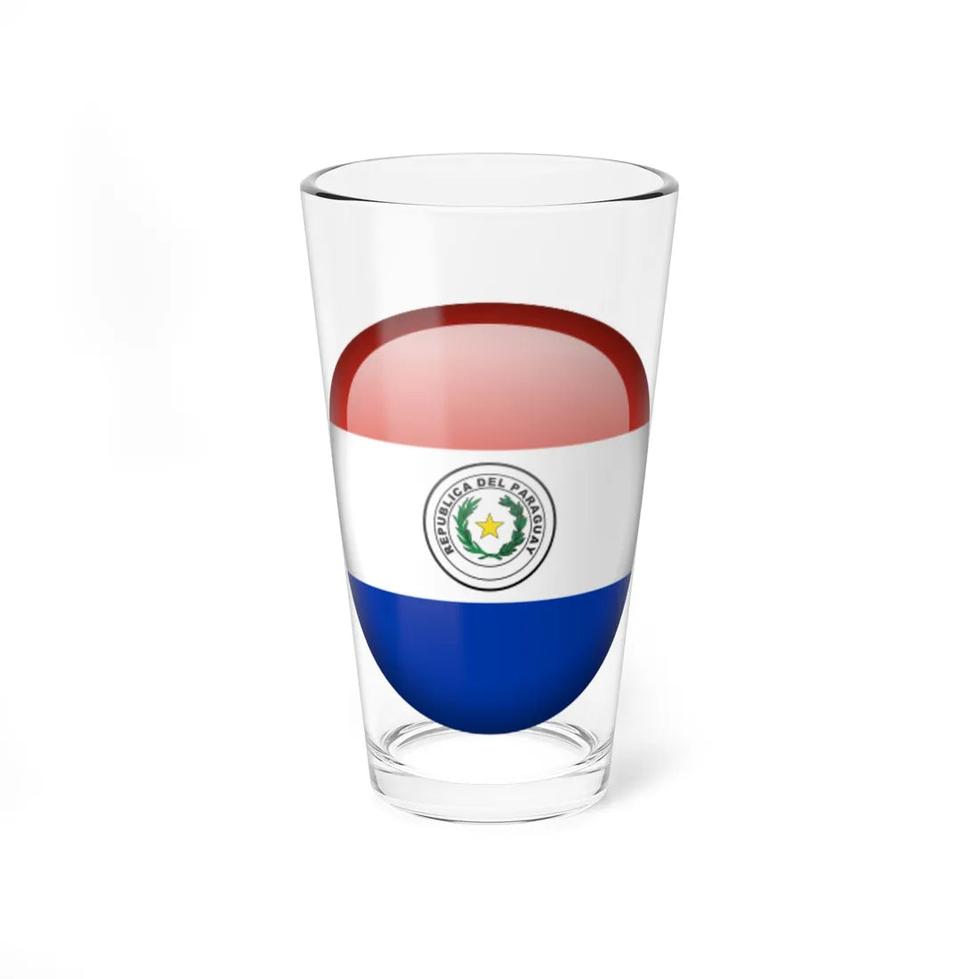 Flag orb Paraguay (Paraguay) Pint Glass 16oz 16oz - Go Mug Yourself