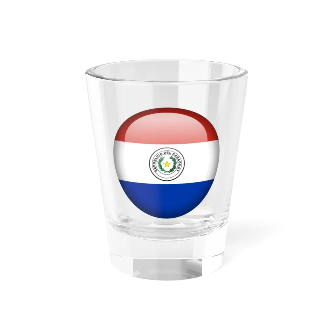 Flag orb Paraguay (Paraguay) Shot Glass 1.5oz 1.5oz - Go Mug Yourself