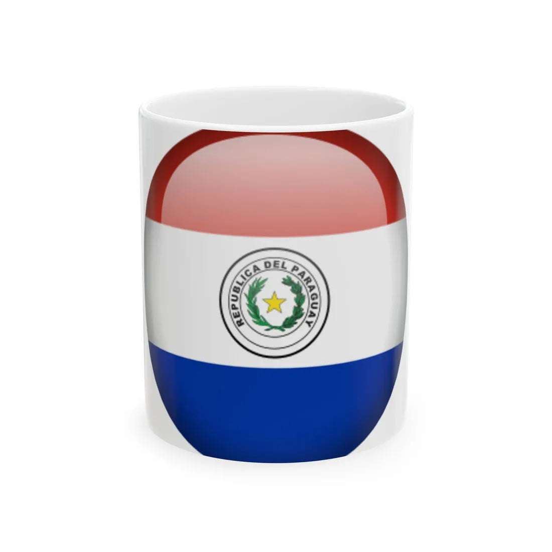 Flag orb Paraguay (Paraguay) White Coffee Mug 11oz - Go Mug Yourself
